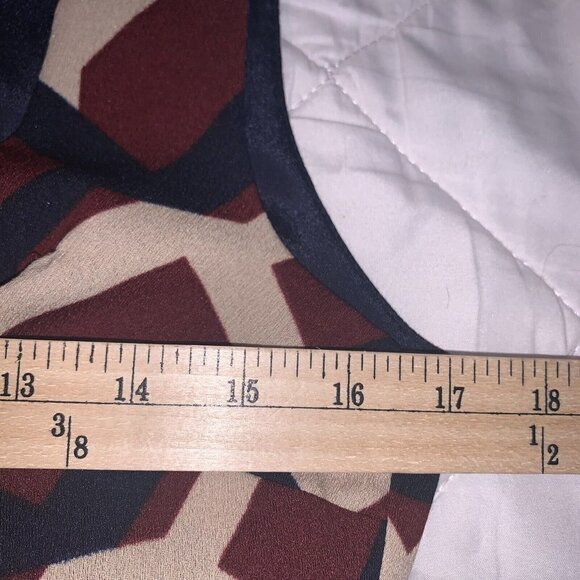 Lulus Dina Burgundy Square Neck Abstract Print Sleeveless Mini Dress Size Medium - Picture 8 of 9